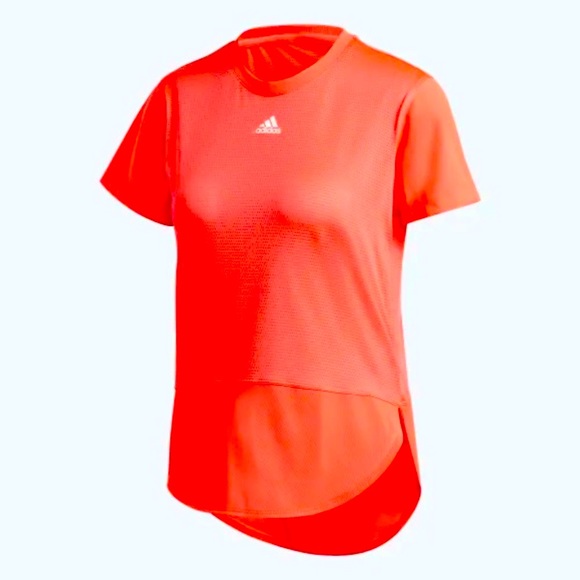Adidas Aeroready Airy Orange Mesh Tee - Picture 5 of 12